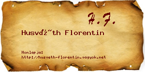 Husvéth Florentin névjegykártya